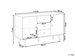 Credenza a 2 ante ULIKA Marrone scuro