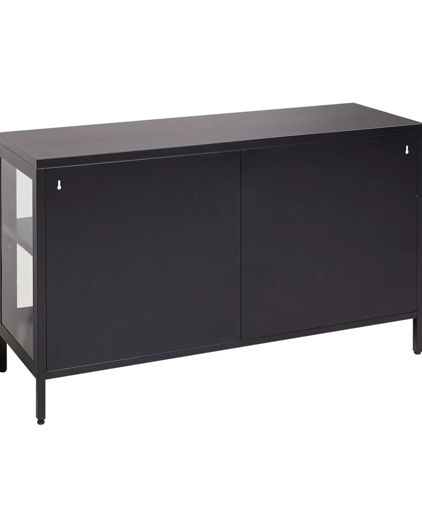 Credenza espositiva in vetro NEWPORT Metallo 115 cm Nero
