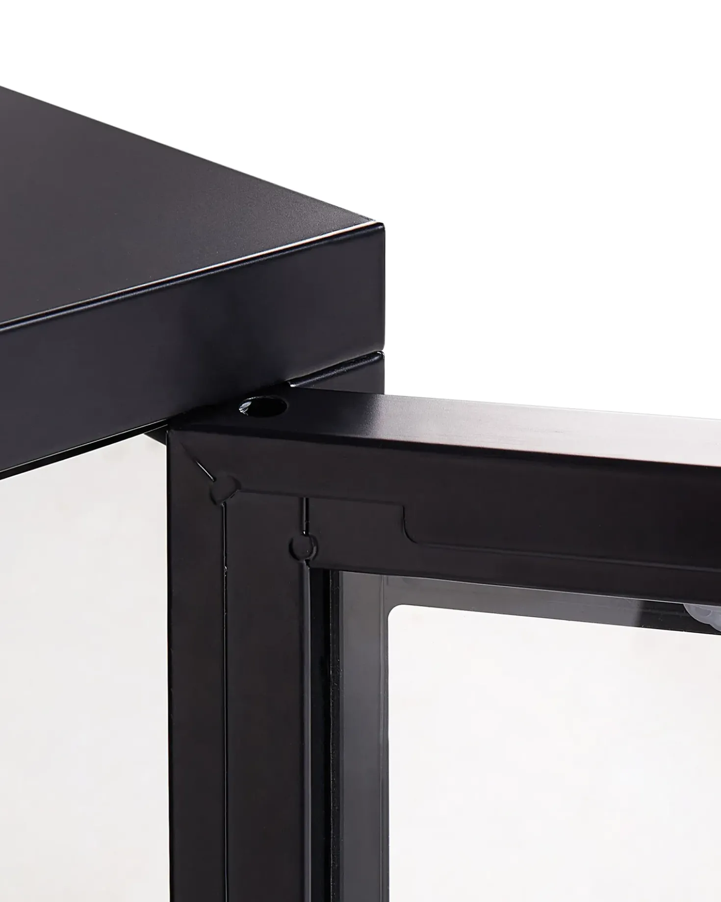 Credenza espositiva in vetro NEWPORT Metallo 115 cm Nero