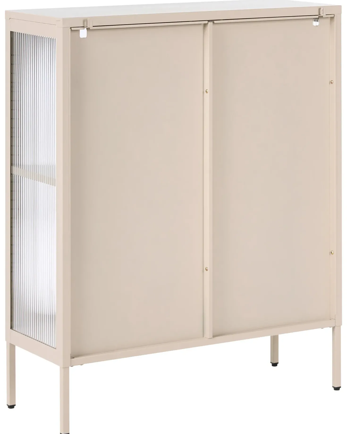 Credenza espositiva in vetro SARRE Metallo 90 cm Beige