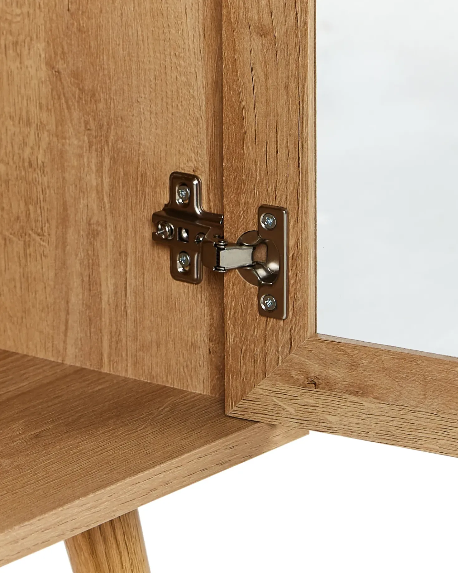 Credenza espositiva in vetro ALBANY 150 cm Marrone chiaro