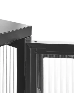 Credenza espositiva in vetro DEVON Metallo 115 cm Nero
