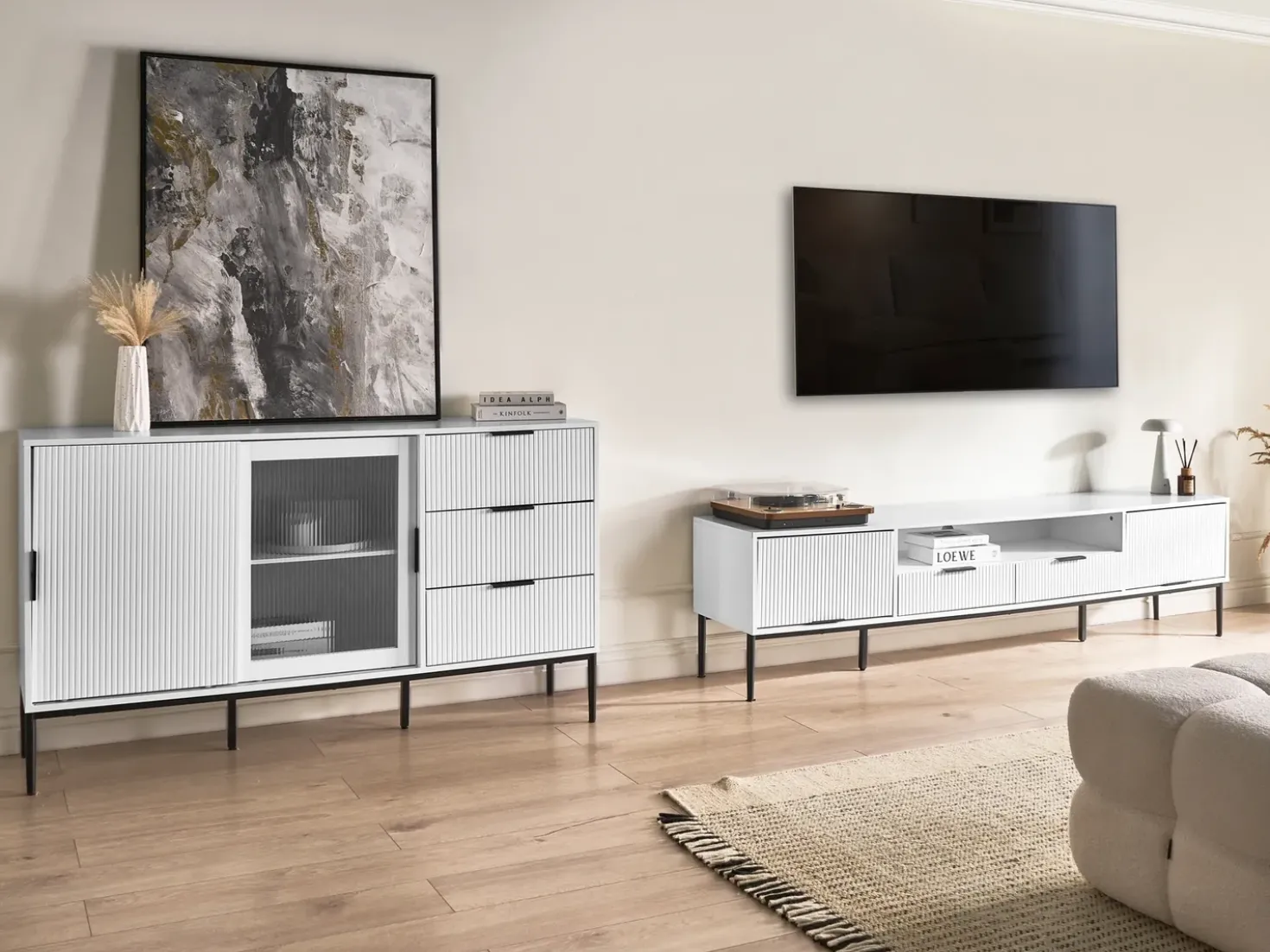 Credenza espositiva in vetro LEDUC Bianco