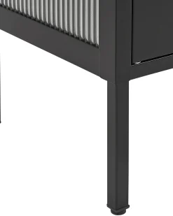 Credenza espositiva in vetro SARRE Metallo 90 cm Nero