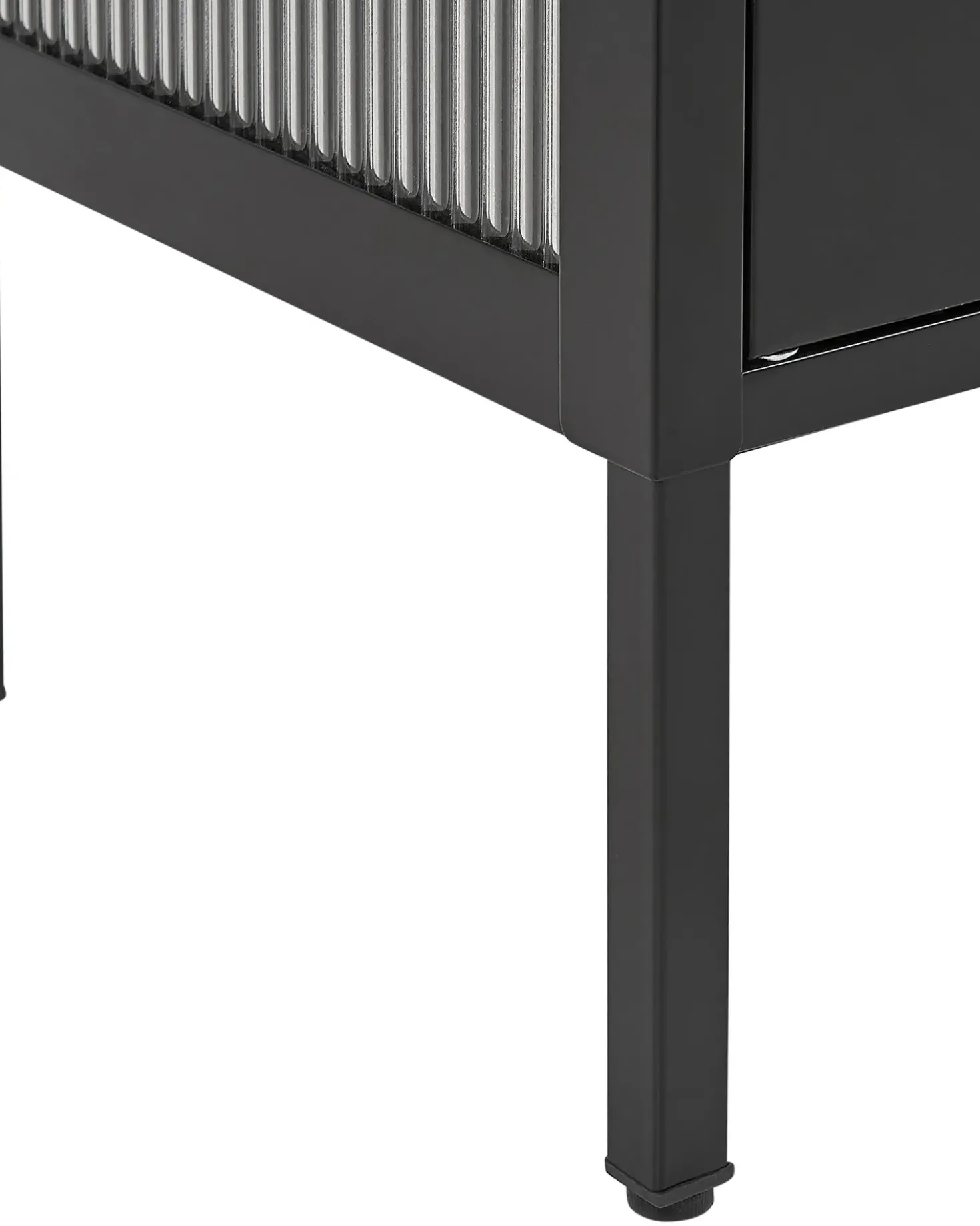 Credenza espositiva in vetro SARRE Metallo 90 cm Nero