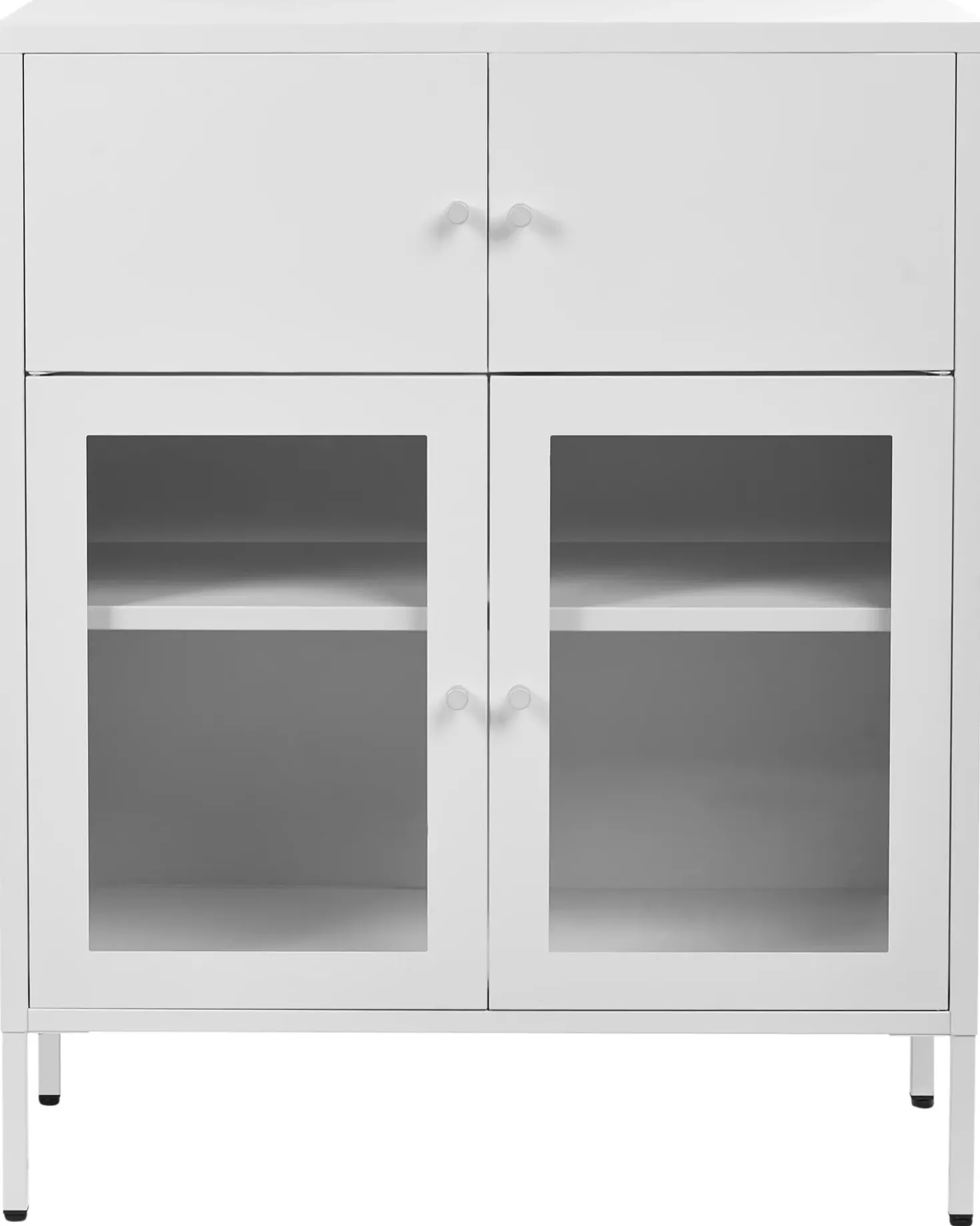 Credenza espositiva in vetro ESHOLT Metallo 80 cm Bianco