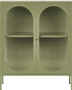 Credenza espositiva in vetro SARRE Metallo 90 cm Verde