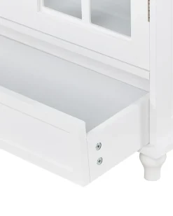 Credenza espositiva in vetro CARLET 71 cm Bianco