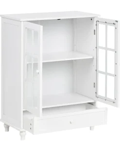 Credenza espositiva in vetro CARLET 71 cm Bianco