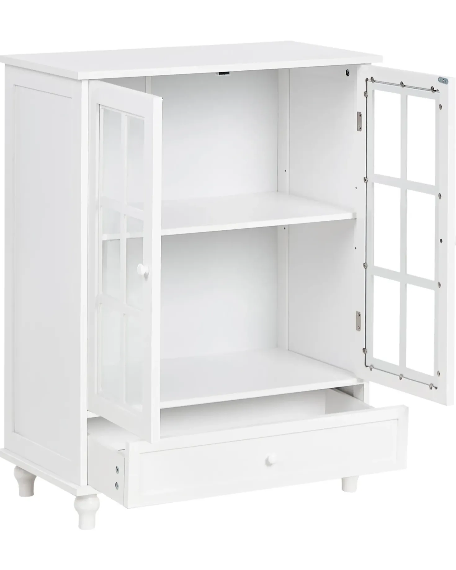 Credenza espositiva in vetro CARLET 71 cm Bianco