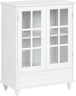 Credenza espositiva in vetro CARLET 71 cm Bianco