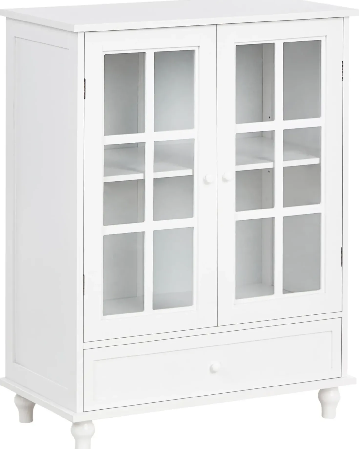Credenza espositiva in vetro CARLET 71 cm Bianco