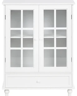 Credenza espositiva in vetro CARLET 71 cm Bianco