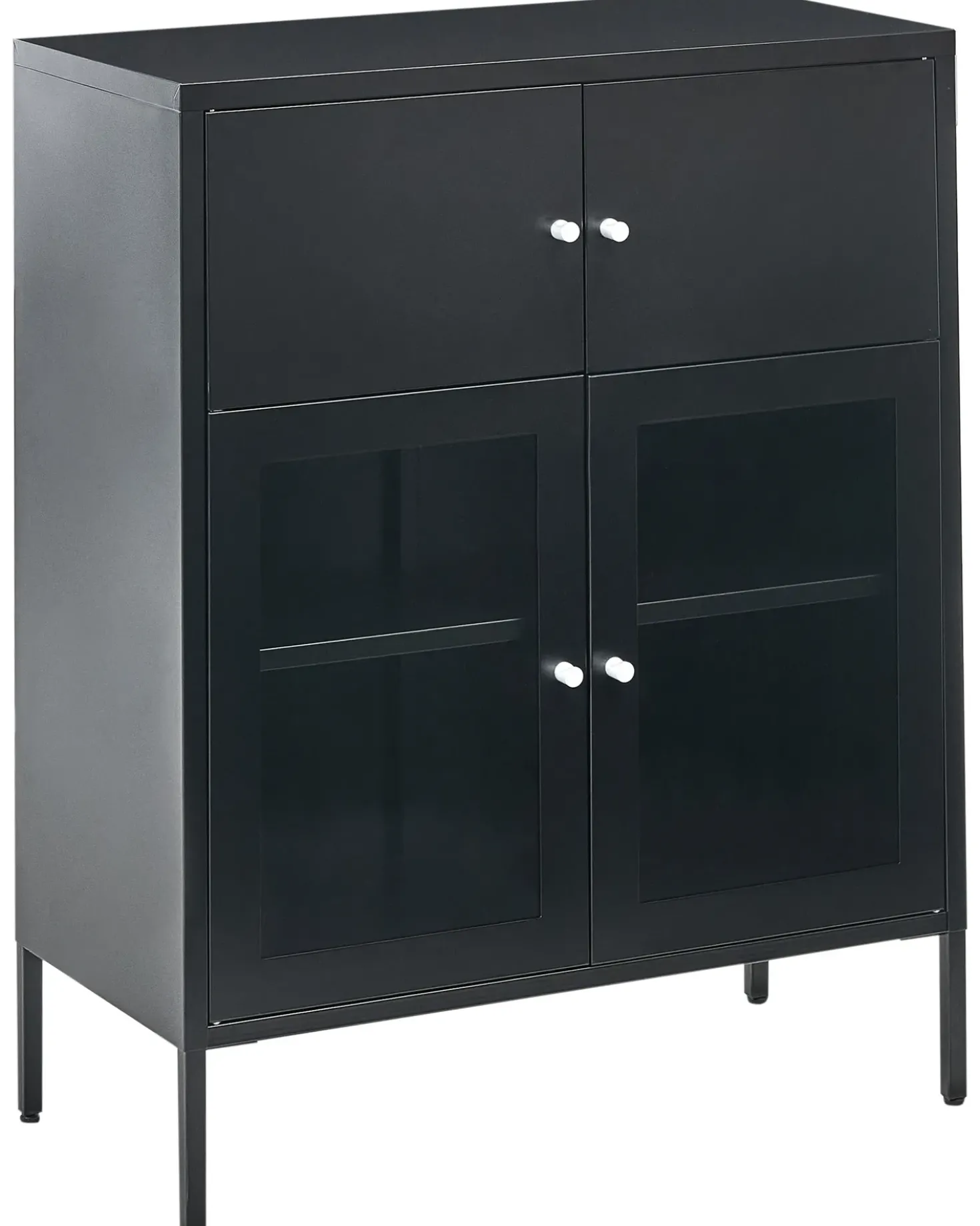 Credenza espositiva in vetro ESHOLT Metallo 80 cm Nero