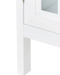 Credenza espositiva in vetro MIRAM 80 cm Bianco