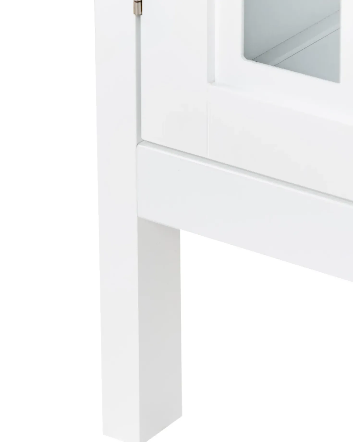 Credenza espositiva in vetro MIRAM 80 cm Bianco
