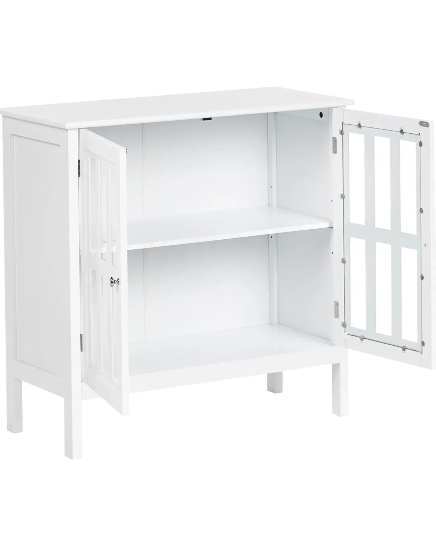 Credenza espositiva in vetro MIRAM 80 cm Bianco
