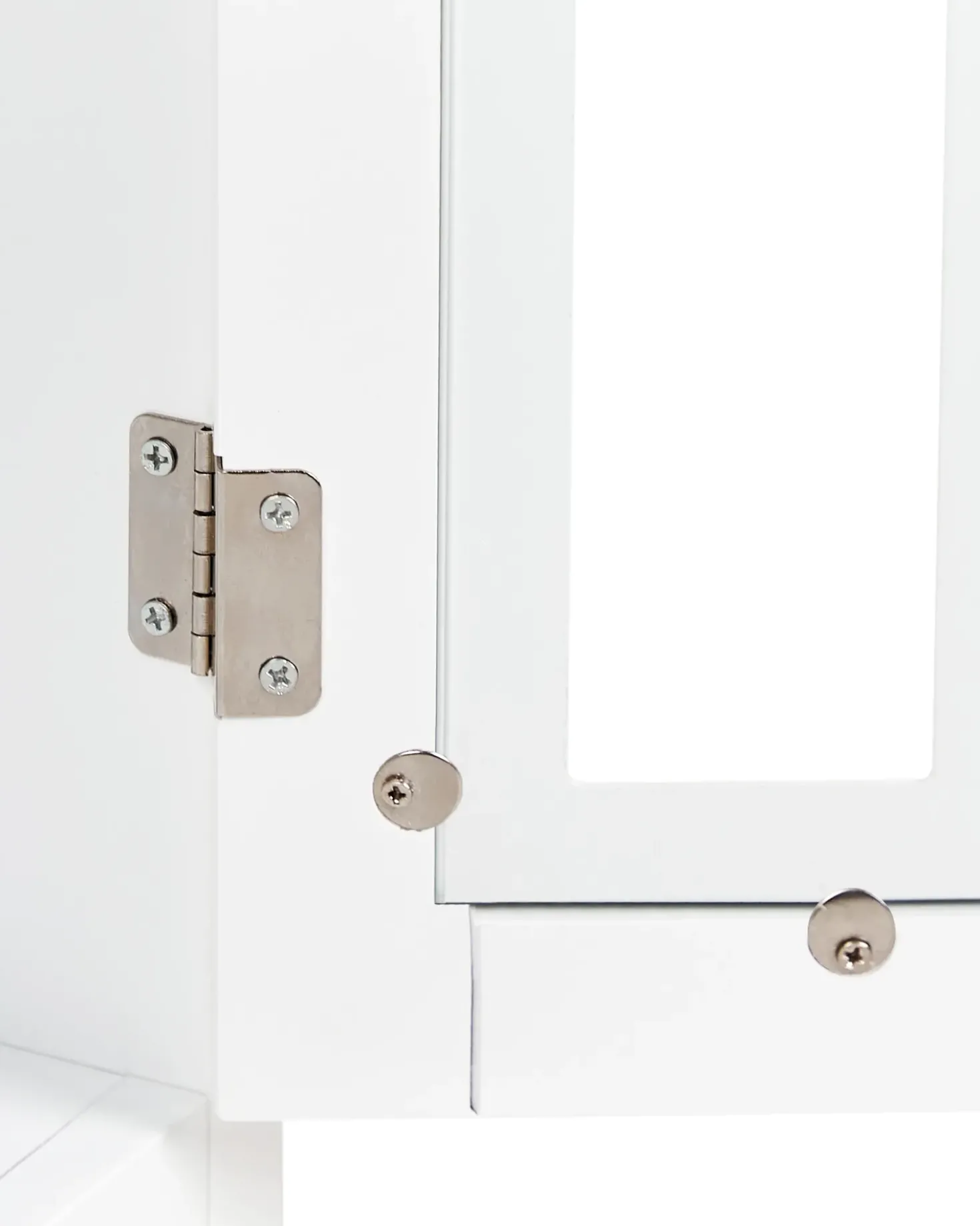 Credenza espositiva in vetro MIRAM 80 cm Bianco