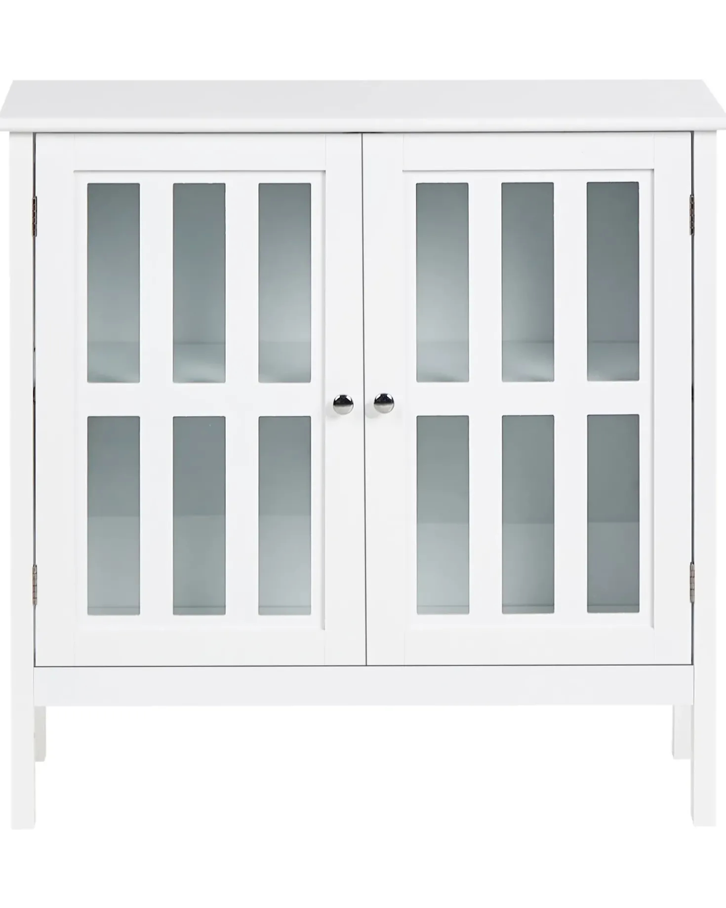 Credenza espositiva in vetro MIRAM 80 cm Bianco