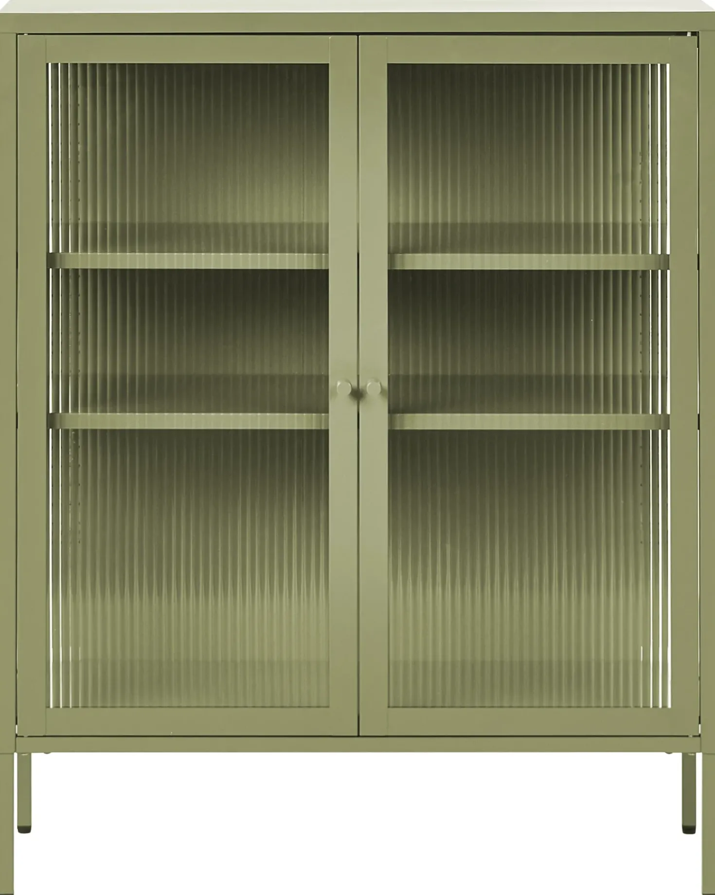 Credenza espositiva in vetro LERRYN Metallo 90 cm Verde