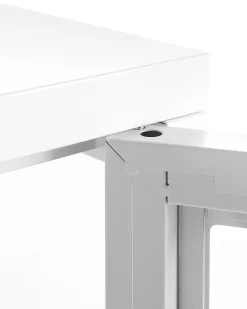 Credenza espositiva in vetro NEWPORT Metallo 115 cm Bianco