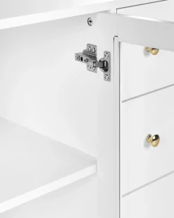 Credenza espositiva in vetro MILORA 160 cm Bianco