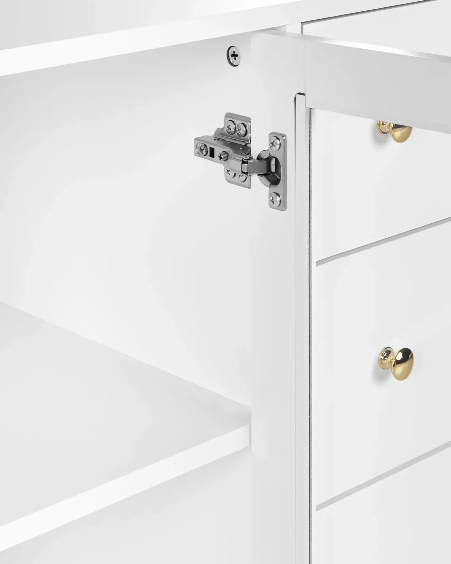 Credenza espositiva in vetro MILORA 160 cm Bianco