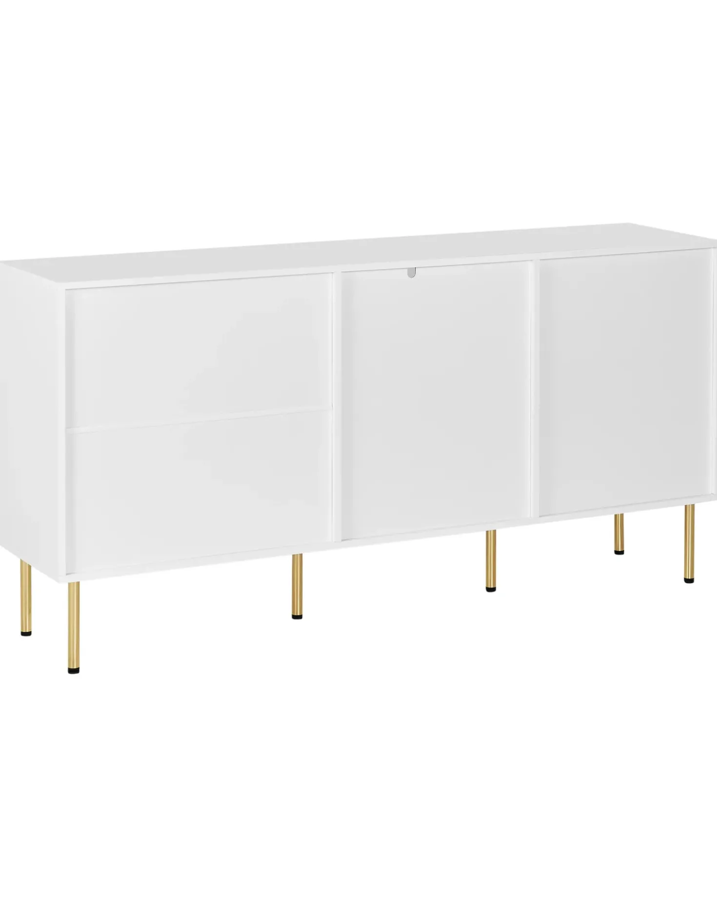 Credenza espositiva in vetro MILORA 160 cm Bianco