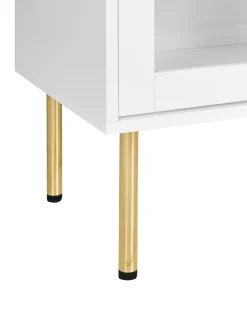 Credenza espositiva in vetro MILORA 160 cm Bianco
