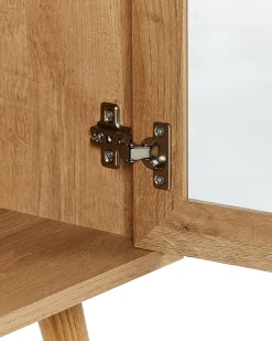 Credenza espositiva in vetro ALBANY 80 cm Marrone chiaro