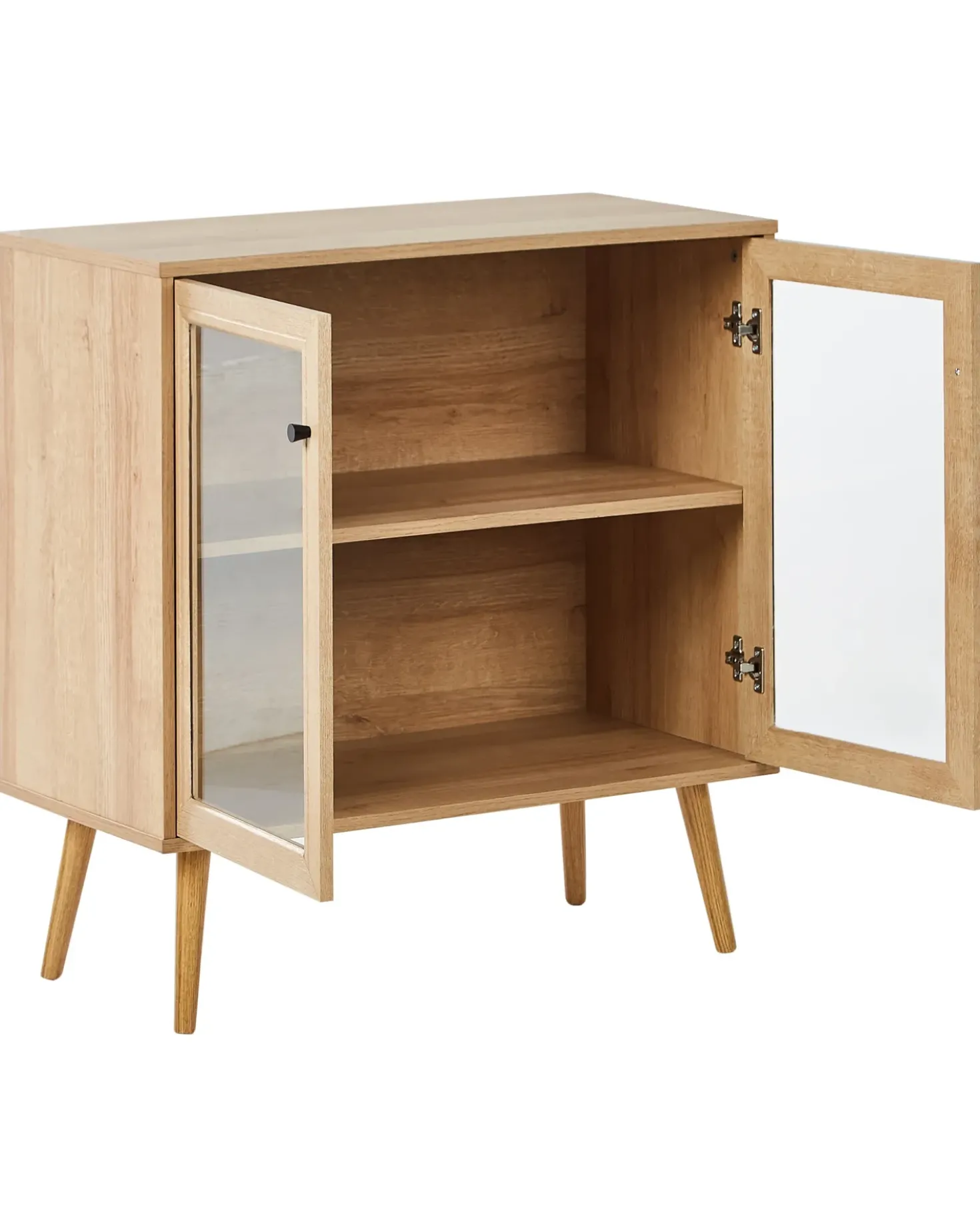 Credenza espositiva in vetro ALBANY 80 cm Marrone chiaro