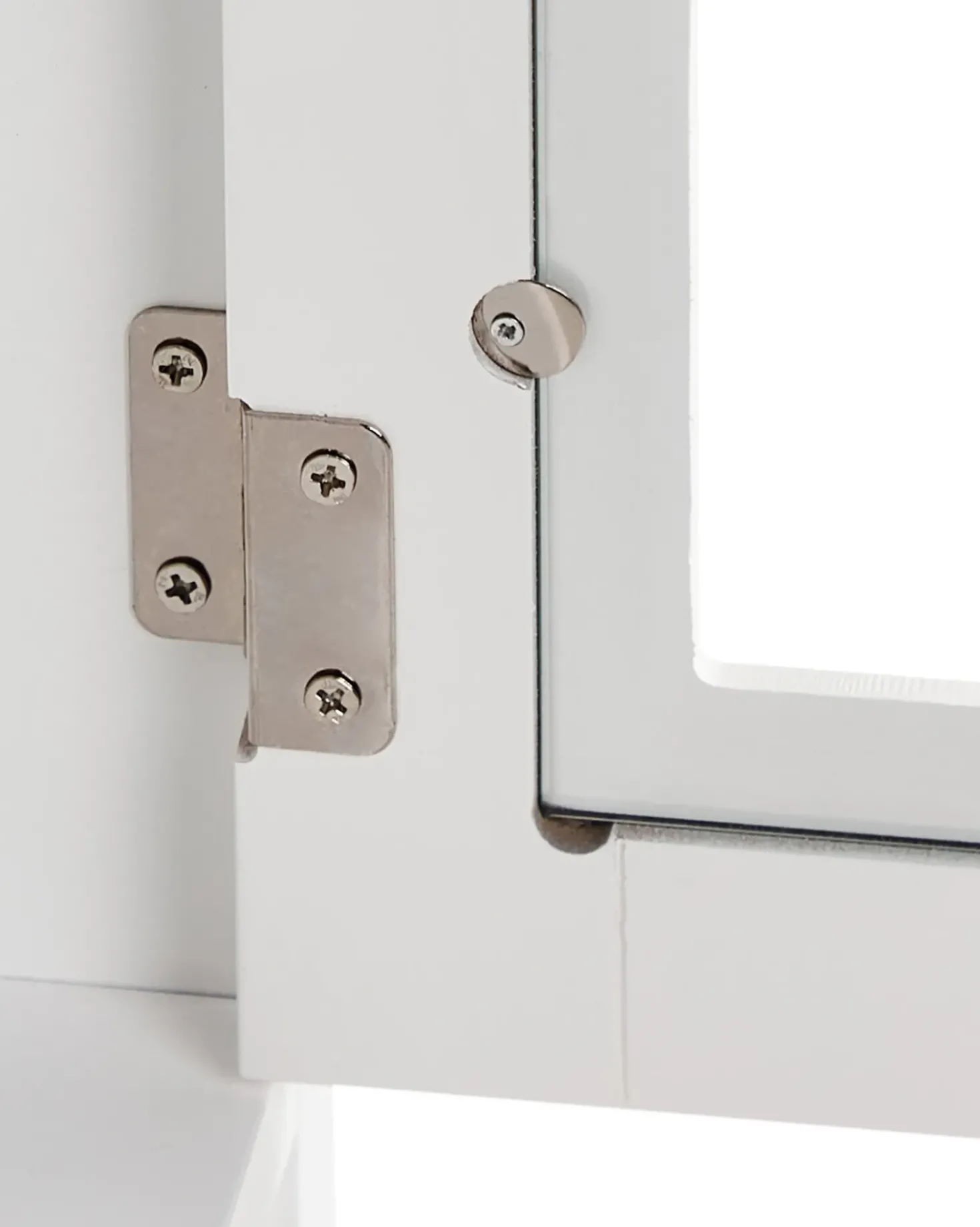 Credenza espositiva in vetro con ripiano INLET 80 cm Bianco