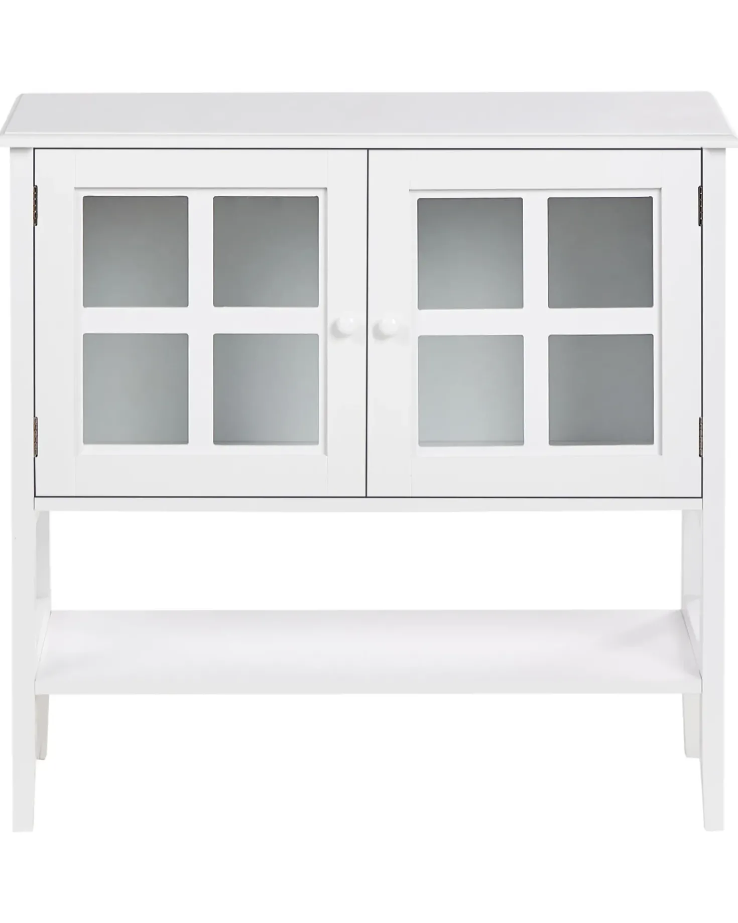 Credenza espositiva in vetro con ripiano INLET 80 cm Bianco