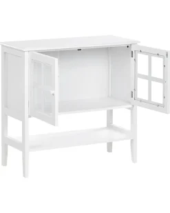 Credenza espositiva in vetro con ripiano INLET 80 cm Bianco