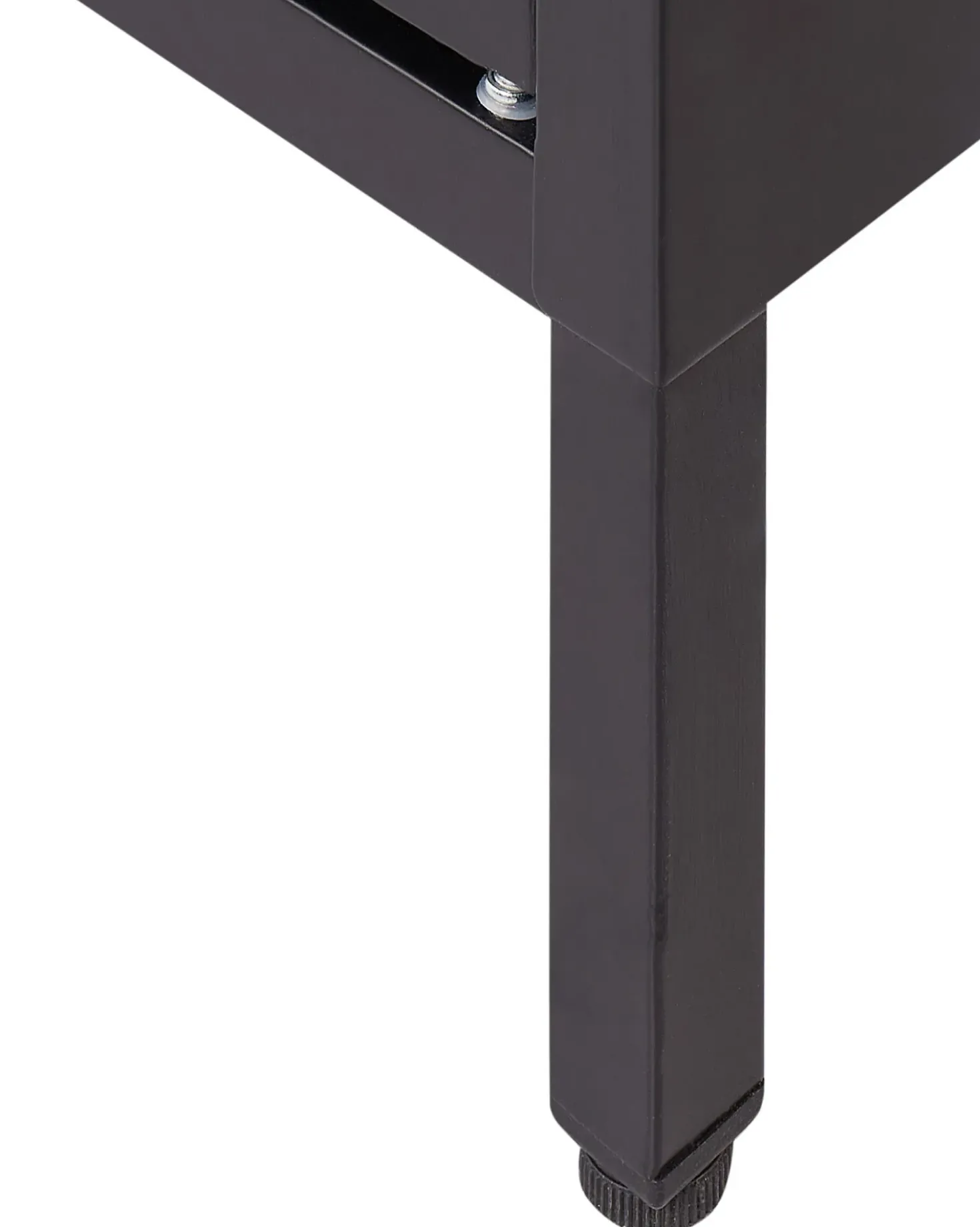 Credenza in vetro con illuminazione a LED NEWPORT Metallo 115 cm Nero