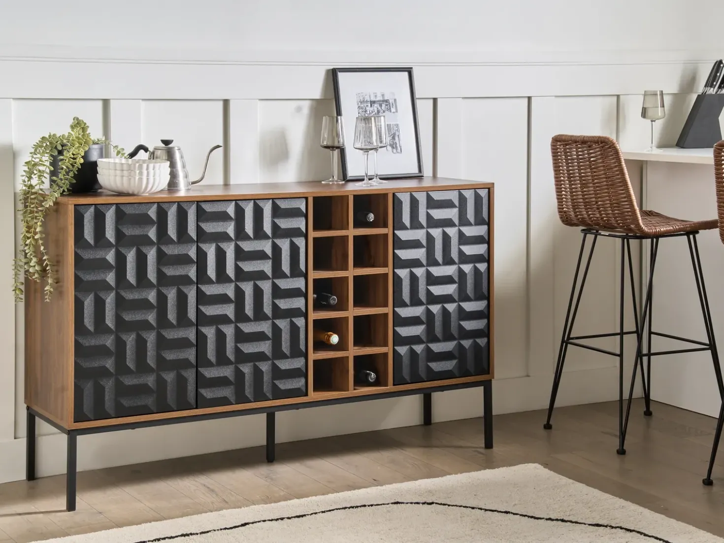 Credenza portavini CARAQUET Marrone scuro