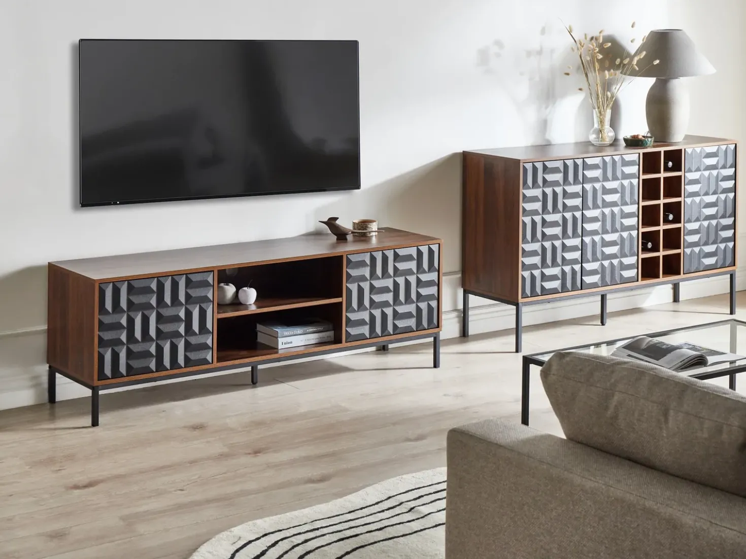 Credenza portavini CARAQUET Marrone scuro