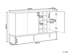Credenza portavini CARAQUET Marrone scuro