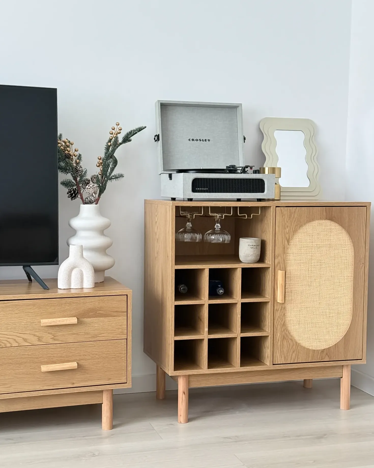 Credenza portavini COSTELLO Marrone chiaro