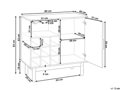 Credenza portavini COSTELLO Marrone chiaro