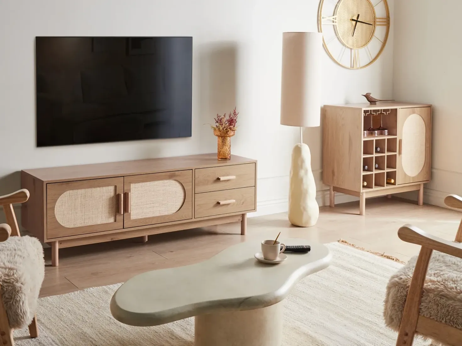 Credenza portavini COSTELLO Marrone chiaro