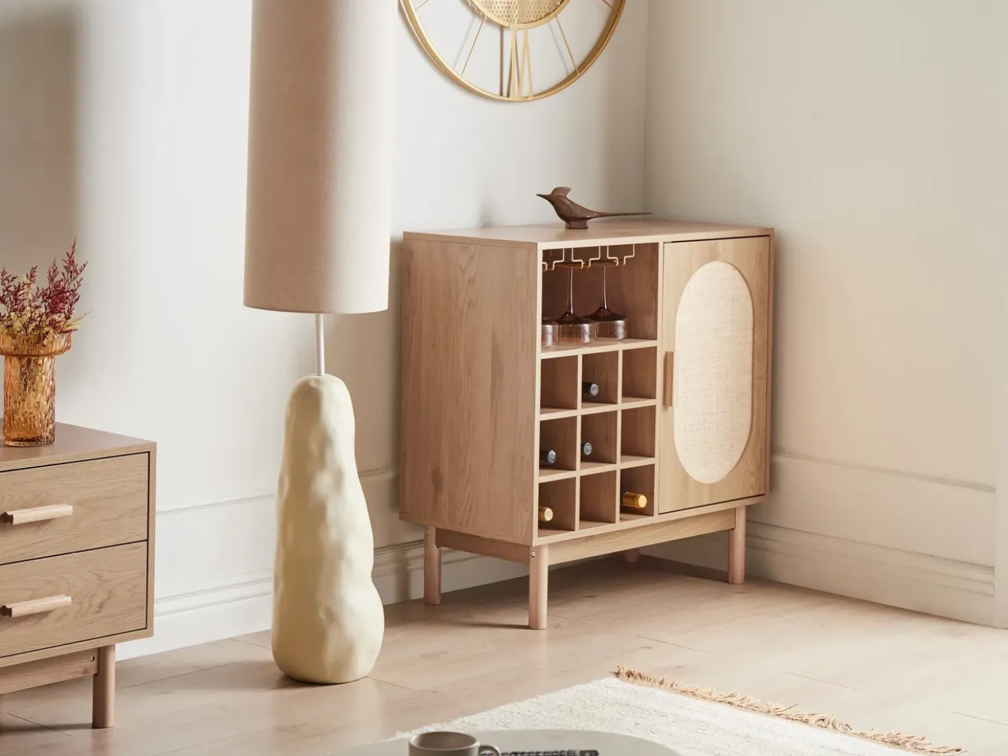 Credenza portavini COSTELLO Marrone chiaro