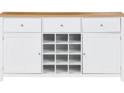 Credenza portavini LUCASTON Bianco