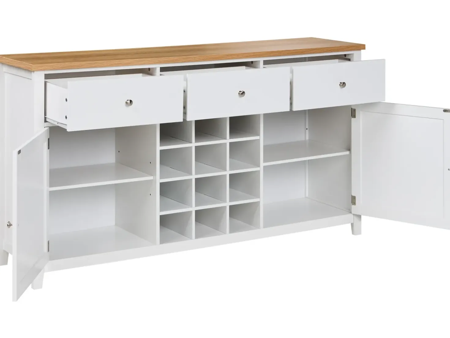Credenza portavini LUCASTON Bianco