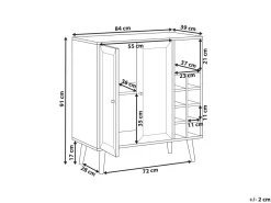 Credenza portavini TULLAMORE Marrone scuro