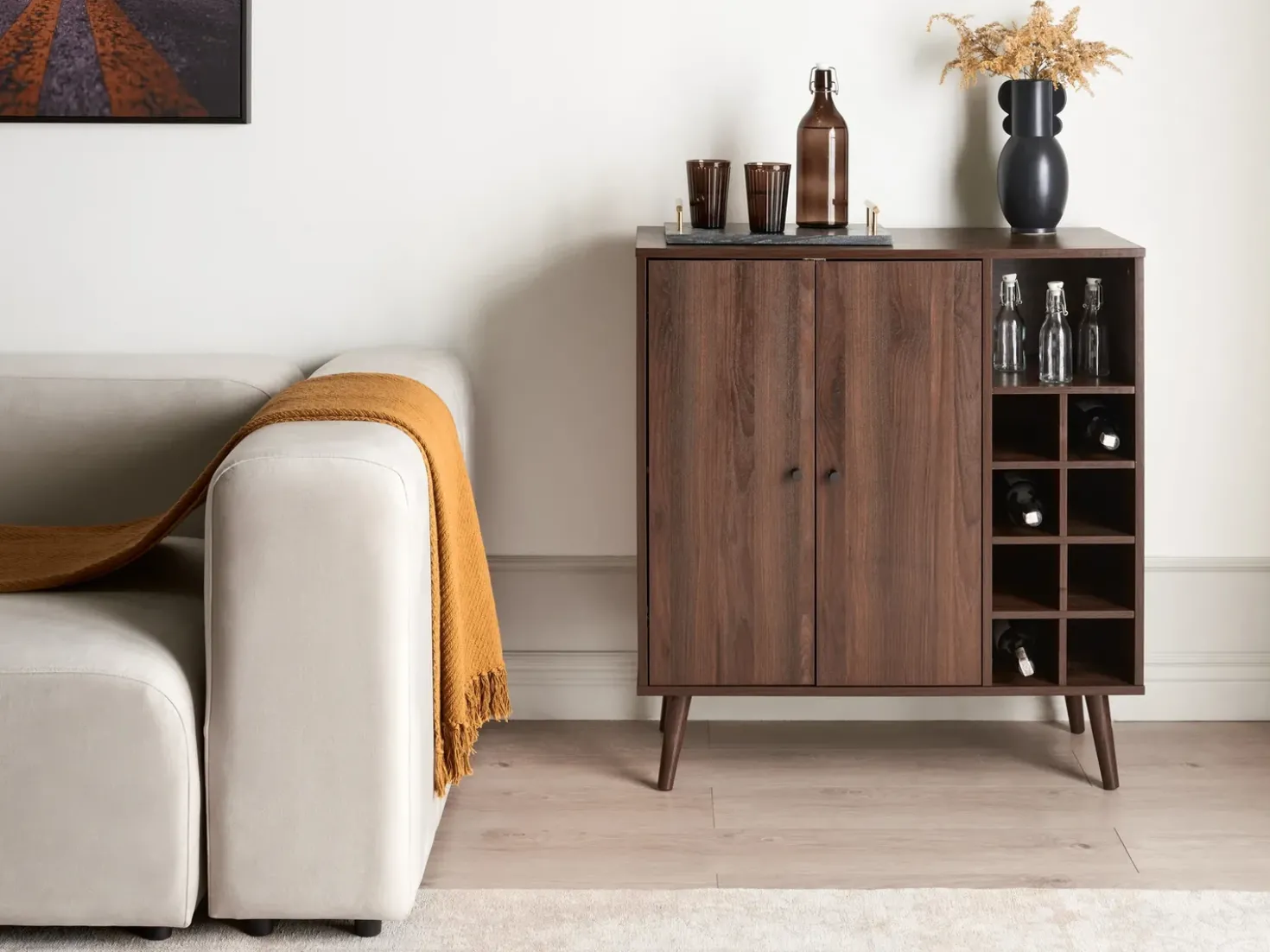 Credenza portavini TULLAMORE Marrone scuro