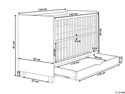 Culla con cassetto portaoggetti GUNNAR 60 x 120 cm Bianco
