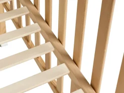 Culla per bambini Legno di pino BODMIN 60 x 120 cm con ruote Marrone chiaro