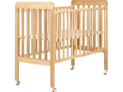 Culla per bambini Legno di pino BODMIN 60 x 120 cm con ruote Marrone chiaro