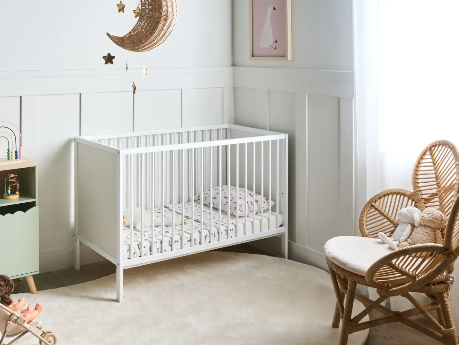 Culla per bambini ZAMA 60 x 120 cm Bianco